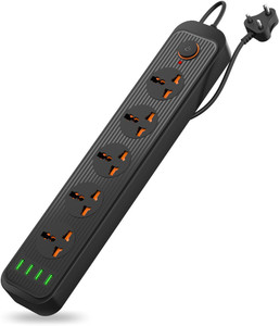 Portronics Power Plate 6 2500W with 4 Port + 5 Socket Extension ... more