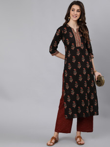 Nayo Women Printed Straight Kurta