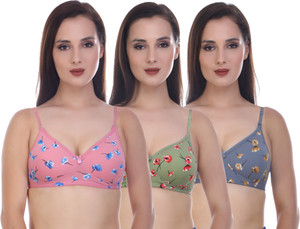 Funahme Women T-Shirt Lightly Padded Bra