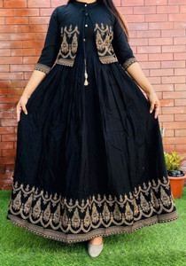 ASHISH PRINT Women Kurta Ethnic Jacket Set