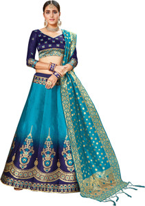 DECIZE CLOTHING Self Design Semi Stitched Lehenga Choli