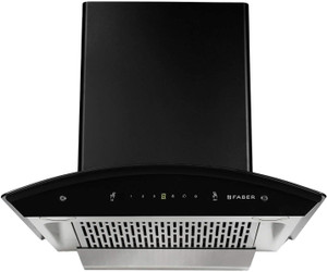 FABER HOOD EVEREST IND SC TC HC BK 60 Auto Clean Wall Mounted Black 1200 CMH Chimney