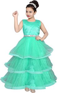VIVEKGARMENT Girls Maxi/Full Length Party Dress