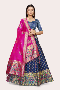 DISHWA FASHION Self Design Semi Stitched Lehenga Choli