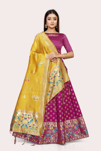 DISHWA Self Design Semi Stitched Lehenga Choli