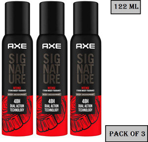 AXE Signature (Intense) * 122ml Each - 3pcs(SI03) Deodorant Spray - For Men