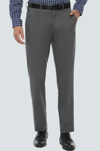 LOUIS PHILIPPE Slim Fit Men Grey Trousers