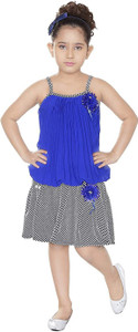 Shine Club Girls Midi/Knee Length Casual Dress