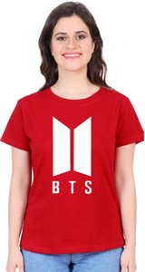 Lripsome Printed, Graphic Print Women Round Neck Maroon T-Shirt