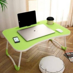 The Jasmine Pearl Multipurpose Foldable Table with Cup Holder, Study , Bed ,Table, Portable Wood Portable Laptop Table
