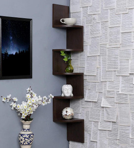 EFA HANDICRAFTS Wooden Wall Shelf
