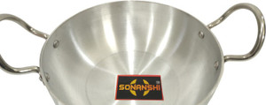 Sonanshi Aluminium Induction Base Kadhai with Handle for Kitchen Kadhai 27.89 cm diameter 3 L capacity