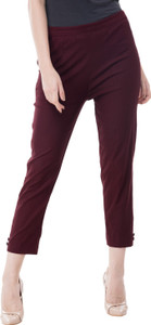 PREEGO Regular Fit Women Brown Trousers