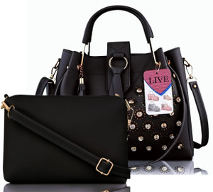 LIVE Women Black Messenger Bag