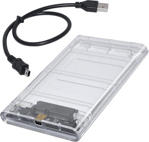 Etzin 2.5 inch Transparent USB 2.0 External Hard Drive Enclosure (Transparent) 2.5 inch SATA hard drive enclosure