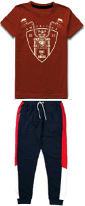NIKUNJ Boys Casual T-shirt Track Pants