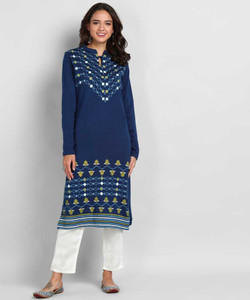 Anmi Printed Women Straight Kurta