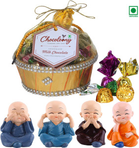 Chocoloony Gift Basket Chocolate with Monk Gift for Thanks Giving, Lover, Sister, Mother Combo
