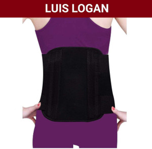 LUIS LOGAN LL Contoured Lumbar Support Waist belt for Back Pain Relief (BLACK,UN) Back / Lumbar Support