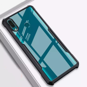MOBIDEER Back Cover for Vivo Y91, Transparent Hybrid Hard PC Back TPU Bumper