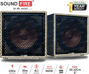 SOUND FIRE SFX8 8'Inch 240W MAX Woofer with Wooden column (pack of 2) Coaxial Car Speaker