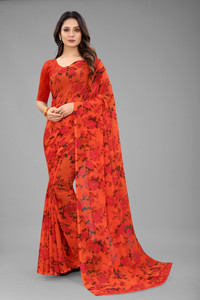 VR Fashions Floral Print Daily Wear Chiffon Saree