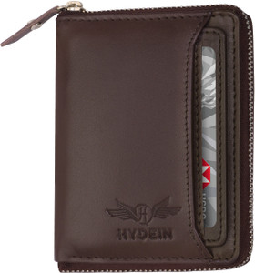 HYDEIN Men Brown Genuine Leather Wallet