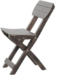 Smarts collection Mango Wood Folding Large size Chair (Brown) Solid Wood Living Room Chair