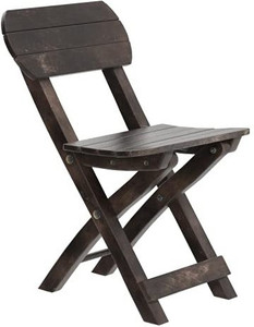 Smarts collection Mango Wood Folding Medium size Chair (Brown) Solid Wood Living Room Chair