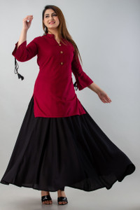 his&her Women Kurta Skirt Set