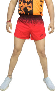 playway Printed Men Red Sports Shorts