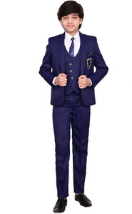 Feellasto 5 PIECE COAT SUIT Solid Boys Suit