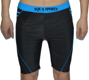 AQUA holic Solid Men Black, Light Blue Swim Shorts