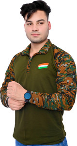 OMEE GOLD Printed Men Polo Neck Multicolor T-Shirt