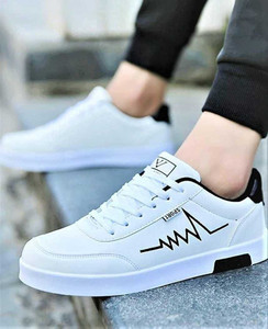 white casual sneakers