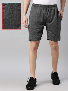 MANIAC Checkered Men Black Casual Shorts