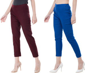 PREEGO Regular Fit Women Blue Trousers