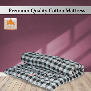 MOROFEEL Soft Cotton Easy Foldable Light Weight 4 inch Double Cotton Mattress