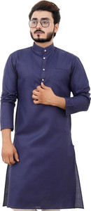 Tibra Collection Men Solid Straight Kurta
