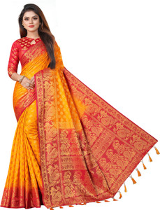 Perfect Wear Self Design Banarasi Cotton Silk Saree