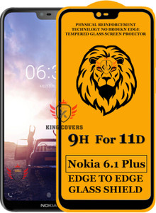 KING COVERS Tempered Glass Guard for NOKIA-6.1 PLUS Edge to Edge Tempered Glass