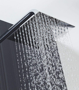 क्लिंटन Stainless Steel 6x6 Inch Ultra Slim Shower With (18" Inch) Square Arm शावर हैड