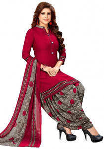 YASHIKA Crepe Solid, Floral Print, Printed, Geometric Print Salwar Suit Material