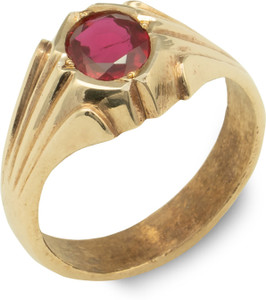 Naveen metal works Panchaloha/Impon Ruby/Manickam ring for Men and Women Alloy Coral Ring