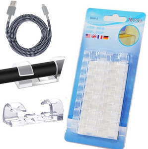 PURCHASE ZONE 16 Pcs Desktop Cable Organizer|Cable Manager|Wire Manager|Wire Clamp|Wire Clips Cable Protector