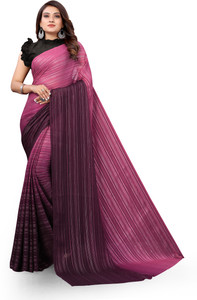 Madhur milan Striped Daily Wear Georgette Saree