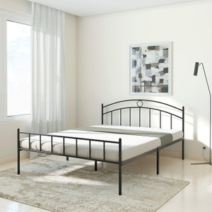 STEELWELL ®™| Lotus Bed with Headboard & Footboard, Sturdy Mattress Platform, Noise Free Metal Queen Bed, 204 cm x 157.5 cm (6.69 ft x 5.17 ft)