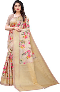 Kanooda Prints Printed Mysore Art Silk Saree