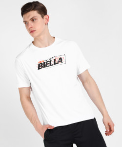 FILA Printed Men Round Neck White T-Shirt
