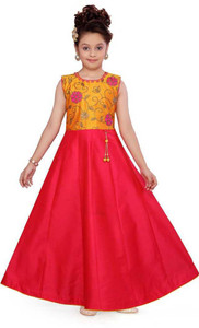 VIVEKGARMENT Girls Maxi/Full Length Party Dress